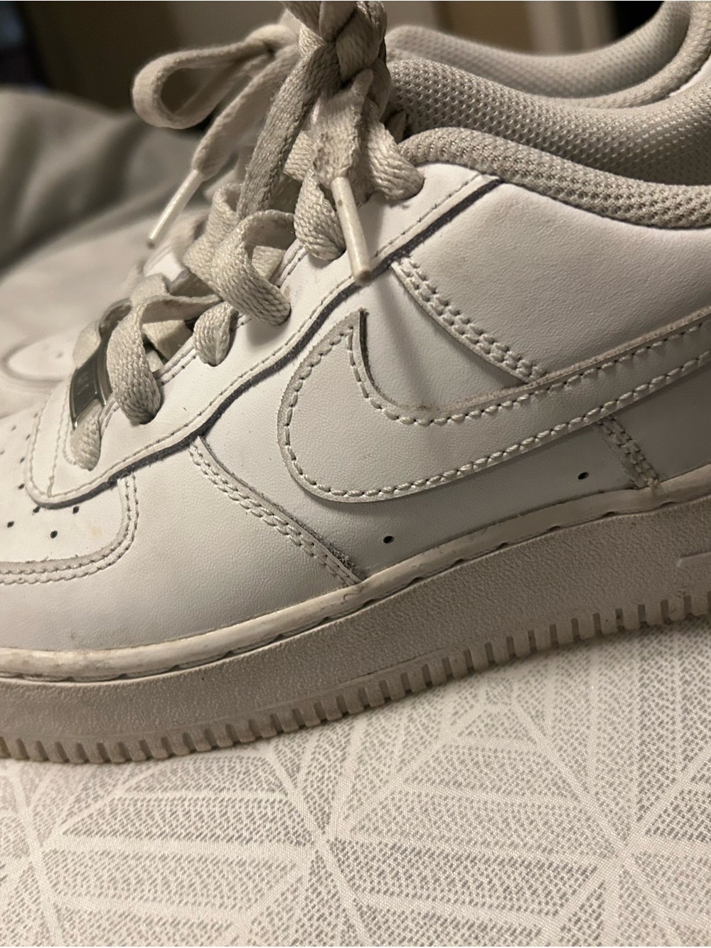 Nike White Low-Top Leather Sneakers - All-White Swoosh